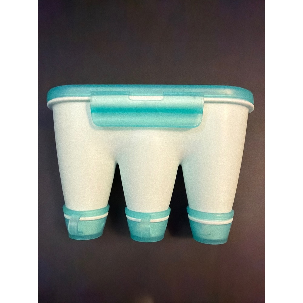 Skip Hop Easy-Fill Formula Dispenser Teal White 3 Compartment Travel Container